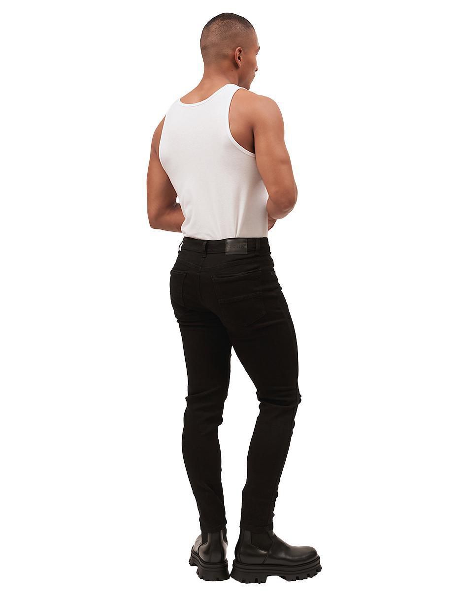 Jeans skinny lavado obscuro para hombre 2