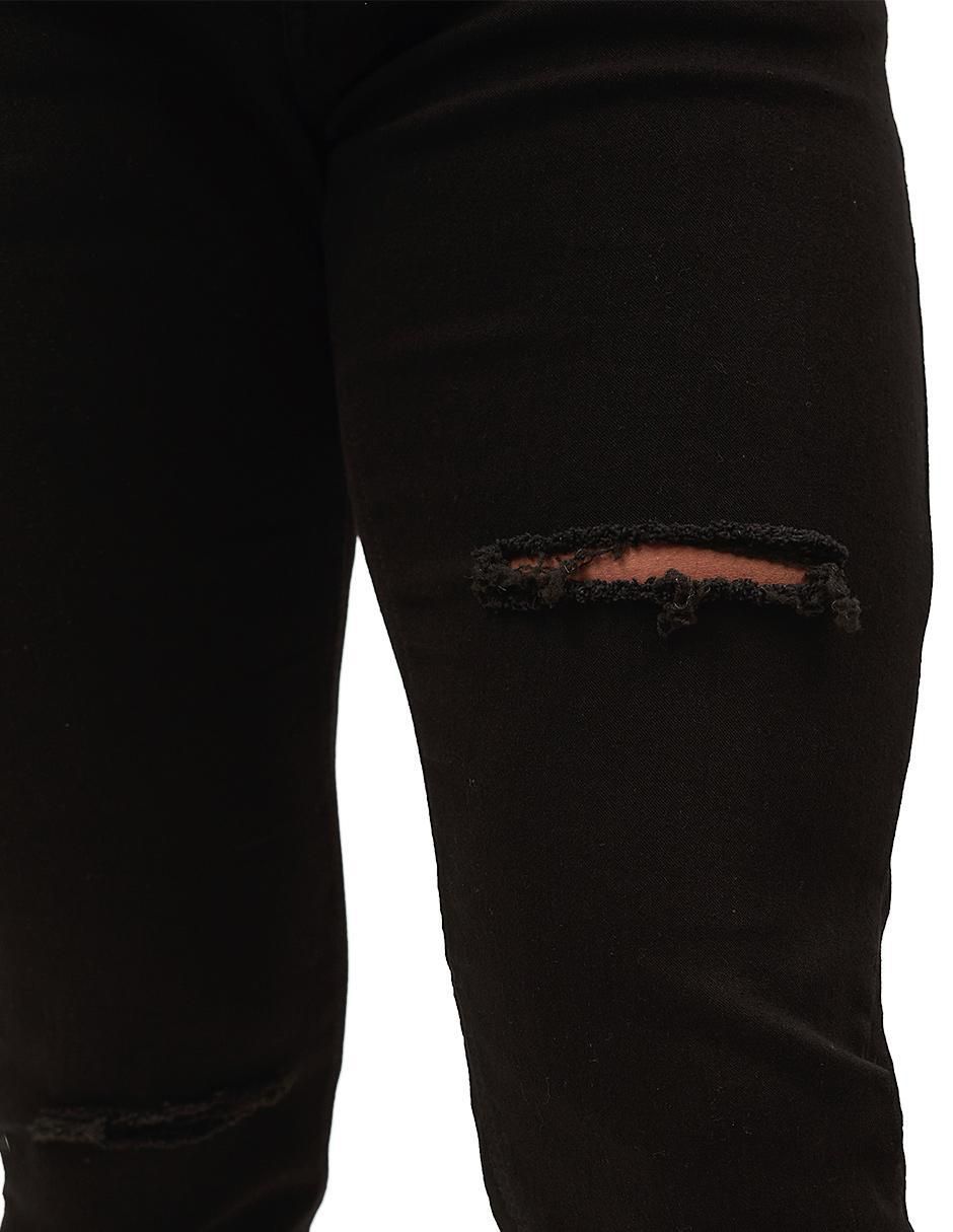 Jeans skinny lavado obscuro para hombre 4