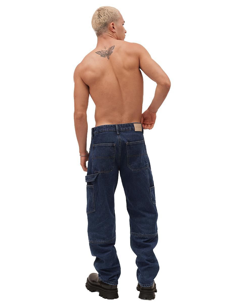 Jeans carpenter straight lavado obscuro para hombre 2