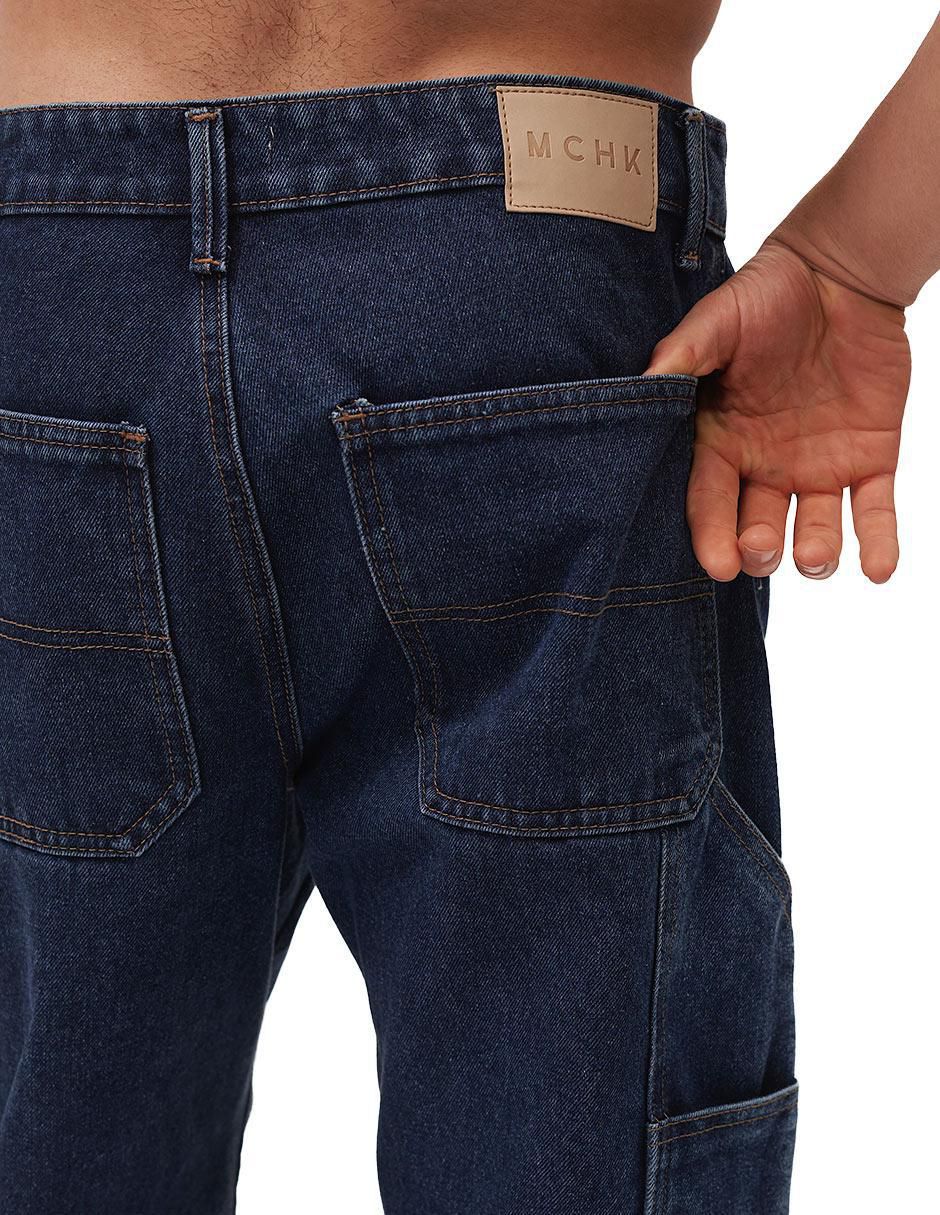 Jeans carpenter straight lavado obscuro para hombre 4