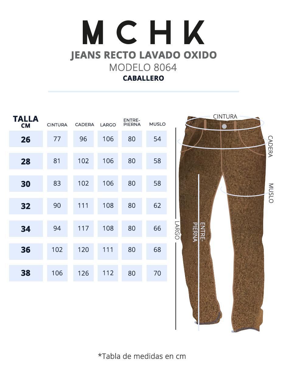Jeans straight Oxido 8064 lavado bleach para hombre 6
