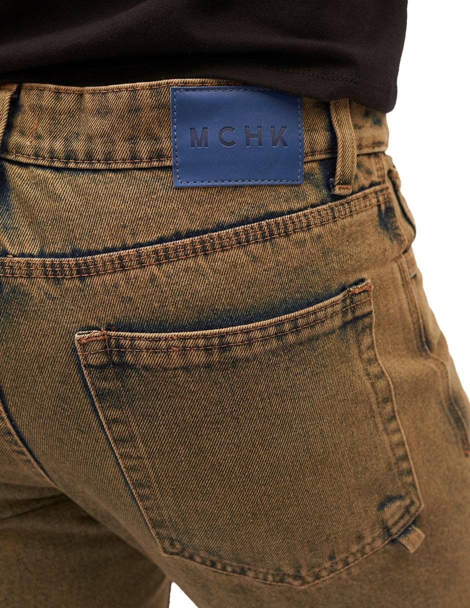 Jeans straight Oxido 8064 lavado bleach para hombre 4