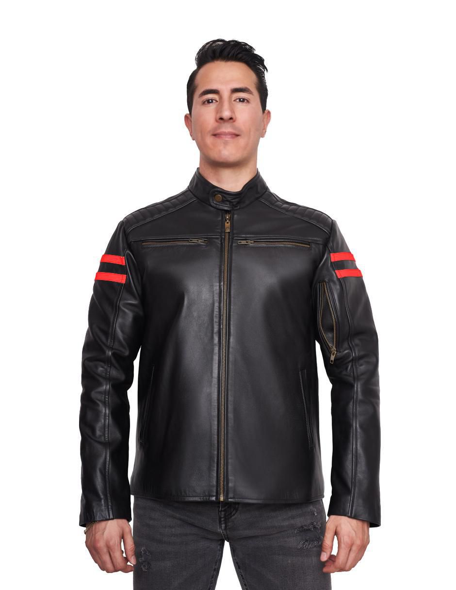 Cazadora Biker Ropa Cuero Moto Chaqueta De Moto De Cuero OMC Ropa