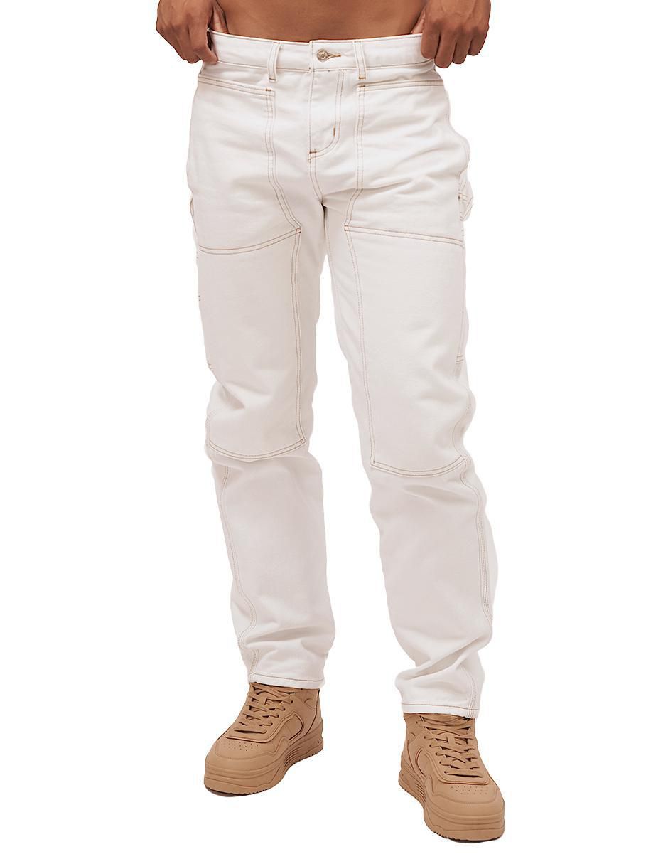 Jeans slim lavado claro para hombre