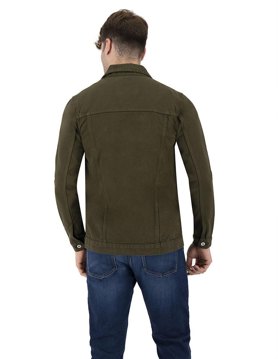 Set de chamarra de mezclilla con bolsillos para hombre 8