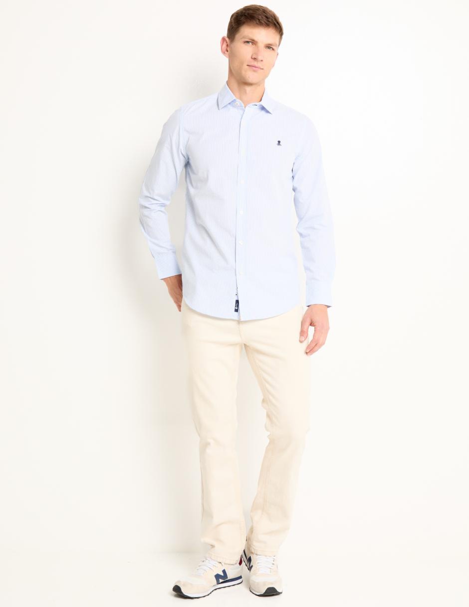 Camisa casual de algodón manga larga para hombre 3
