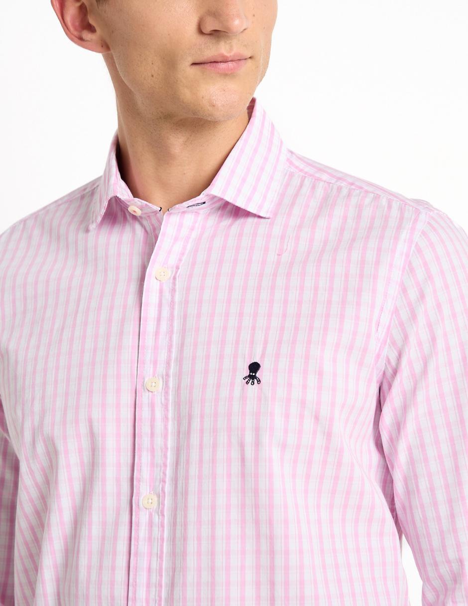 Camisa casual de algodón manga larga para hombre 4
