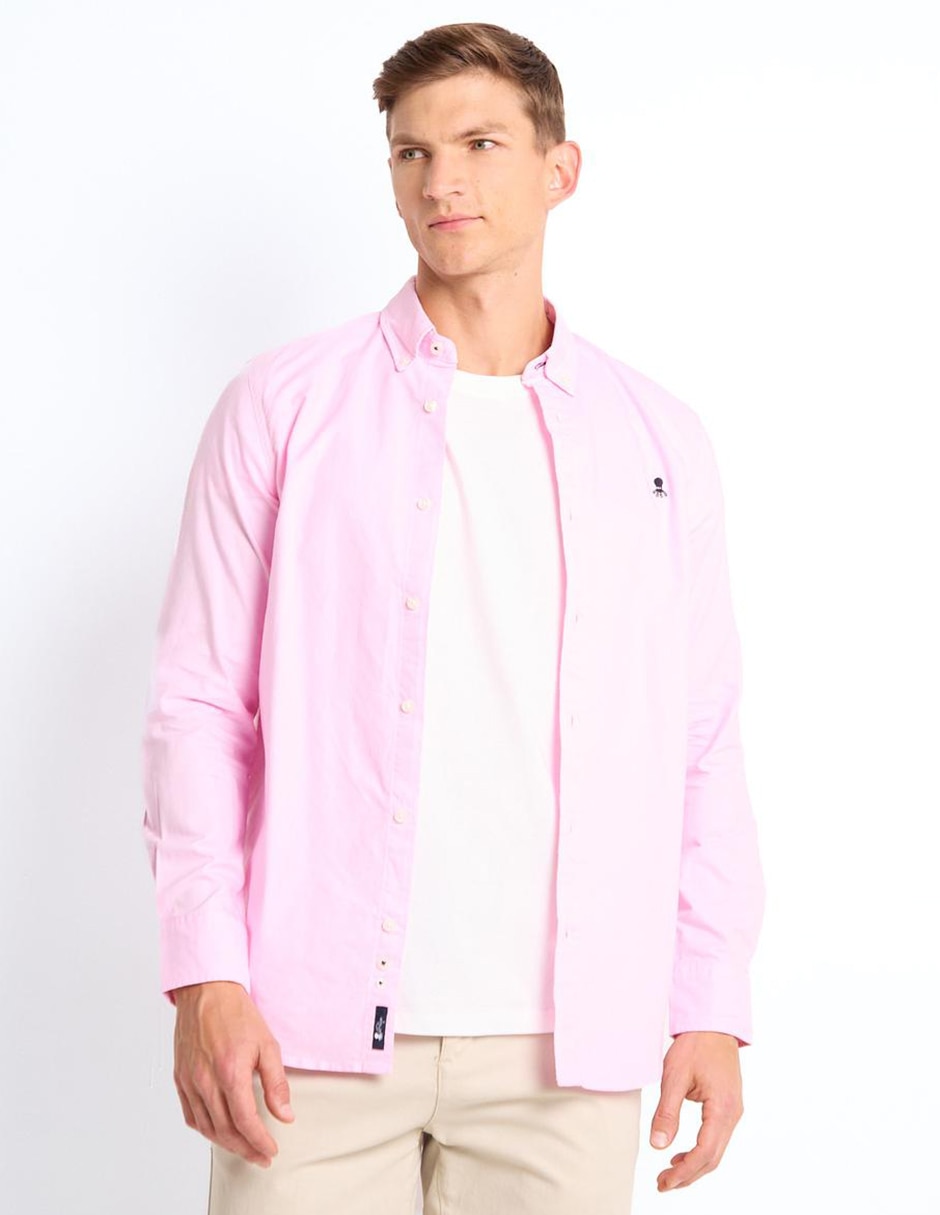 Camisa casual de algodón manga larga para hombre 1
