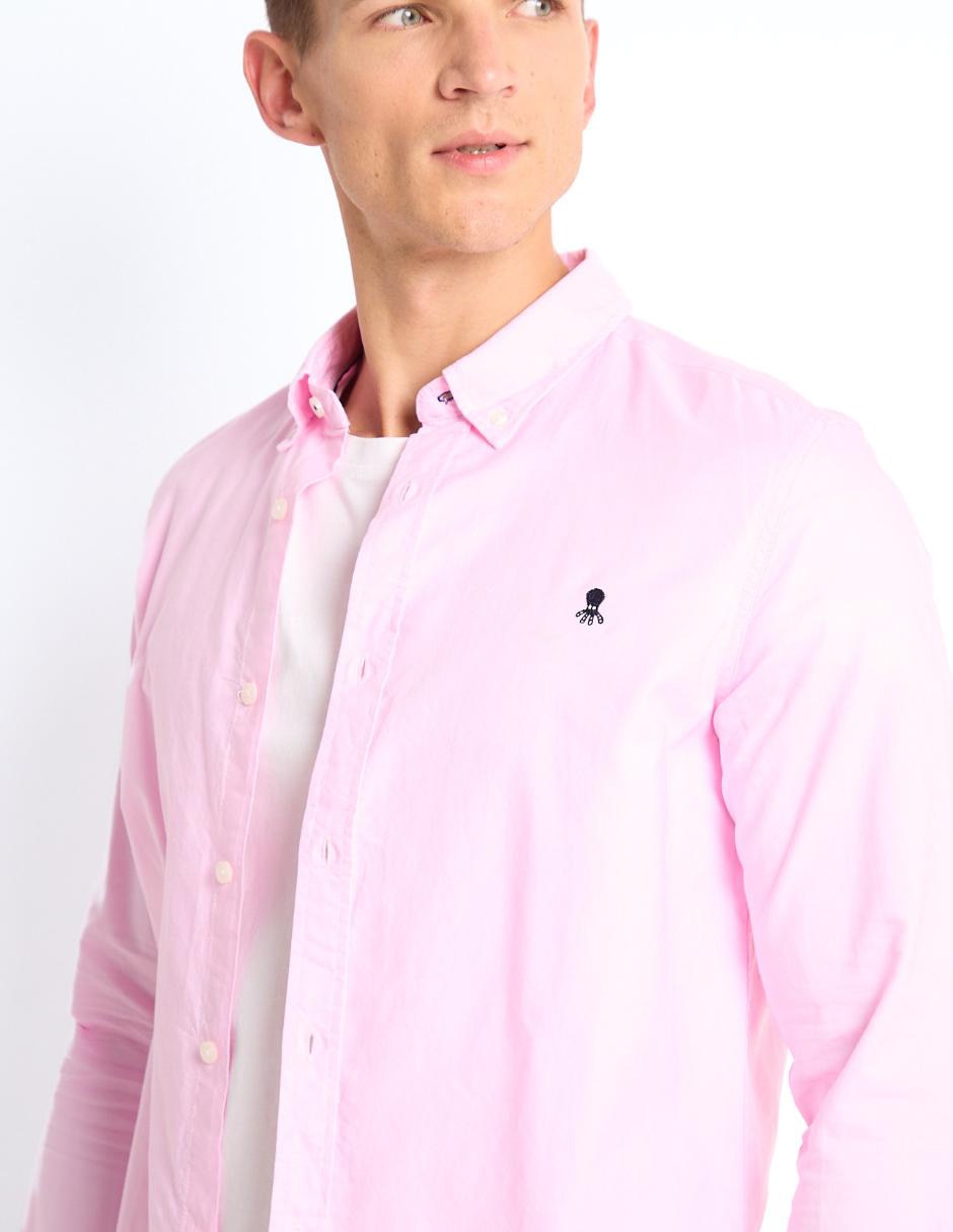 Camisa casual de algodón manga larga para hombre 4