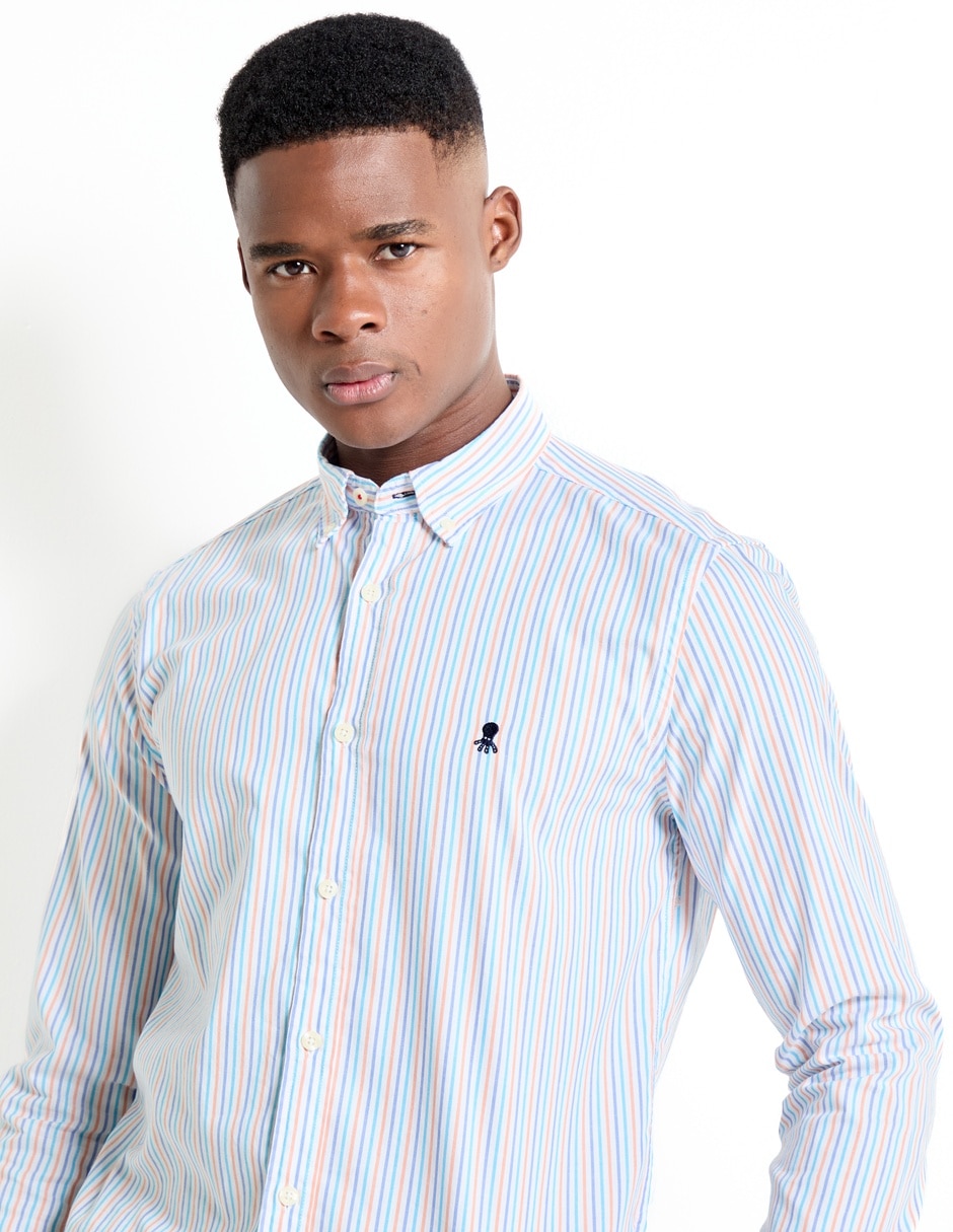 Camisa casual de algodón manga larga para hombre 4