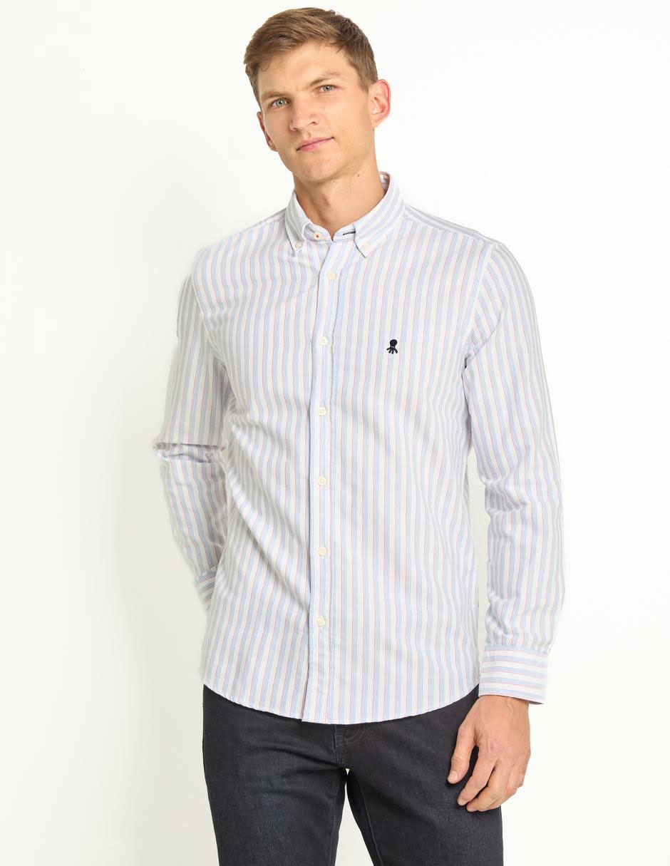 Camisa casual de algodón manga larga para hombre