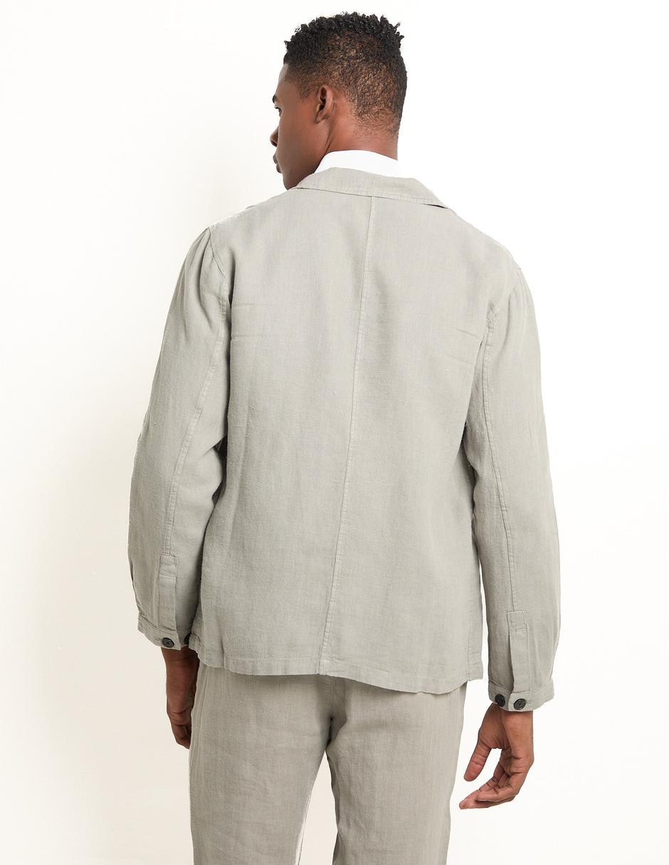 Sobrecamisa casual de algodón manga larga para hombre 2