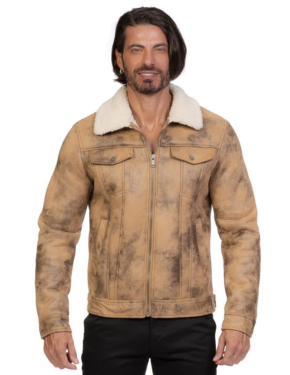 Chamarra casual con bolsillos para hombre