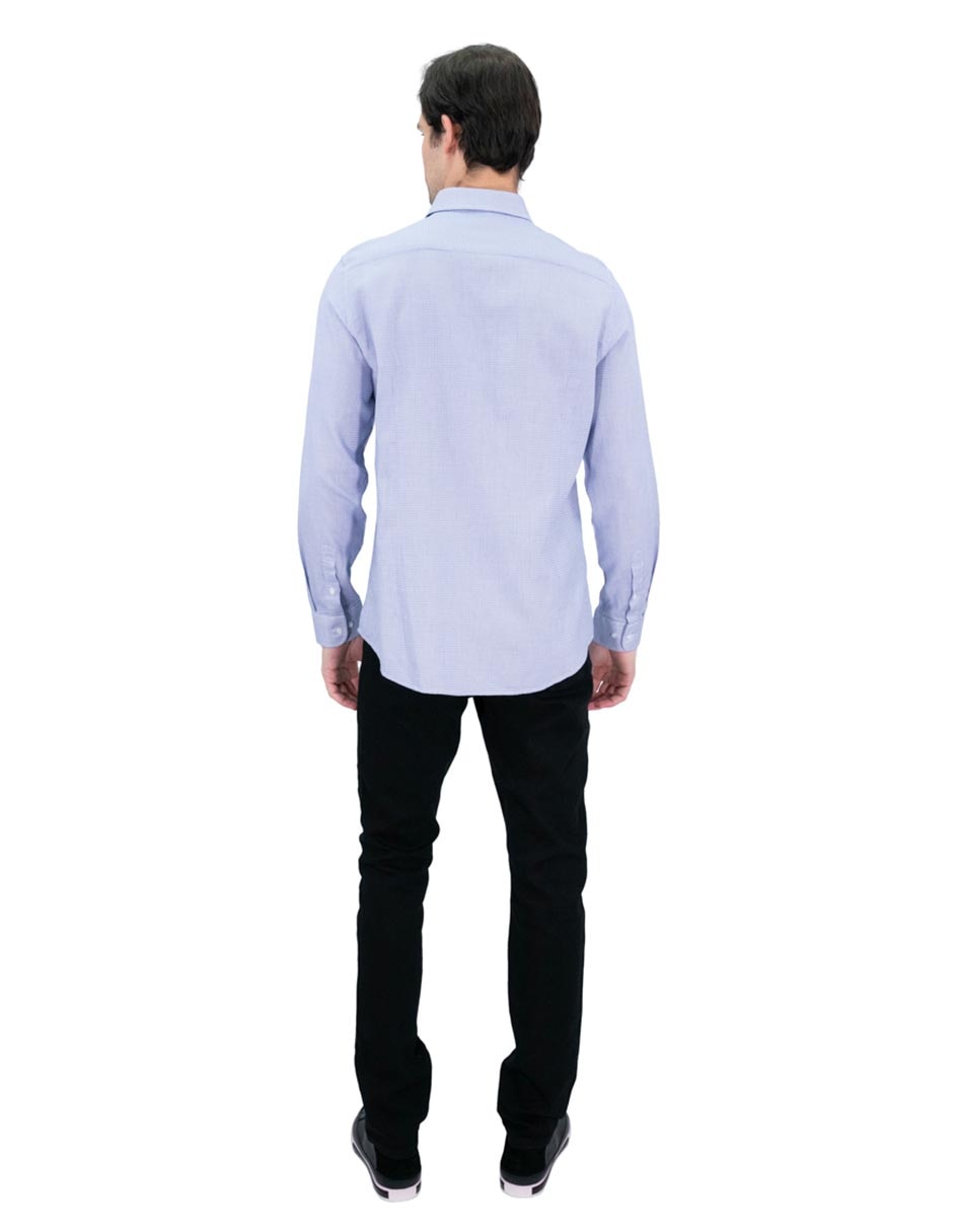 Camisa casual de algodón manga larga para hombre