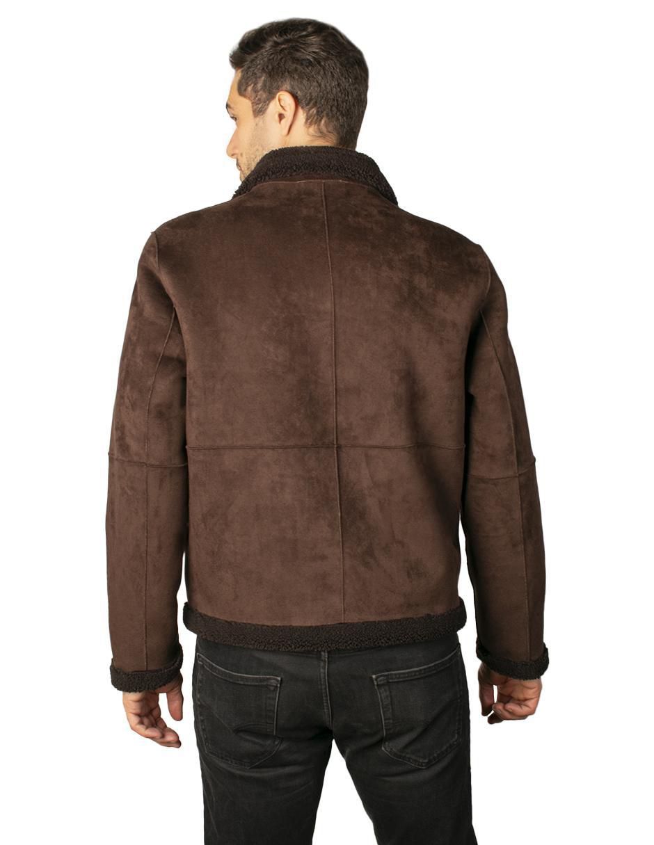 "chamarra" casual greenlander no "de" gamuza con bolsillos "para hombre"