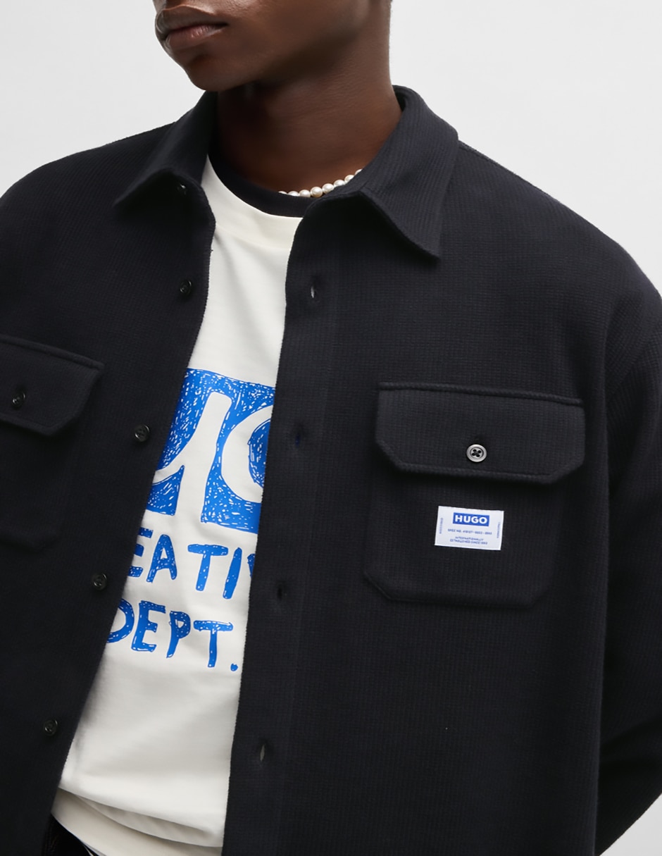 Camisa casual de algodón manga larga para hombre 4