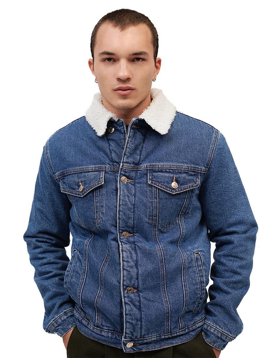 Mezclilla Chamarra Negra Liverpool Chamarra Negra Chamarras Levis