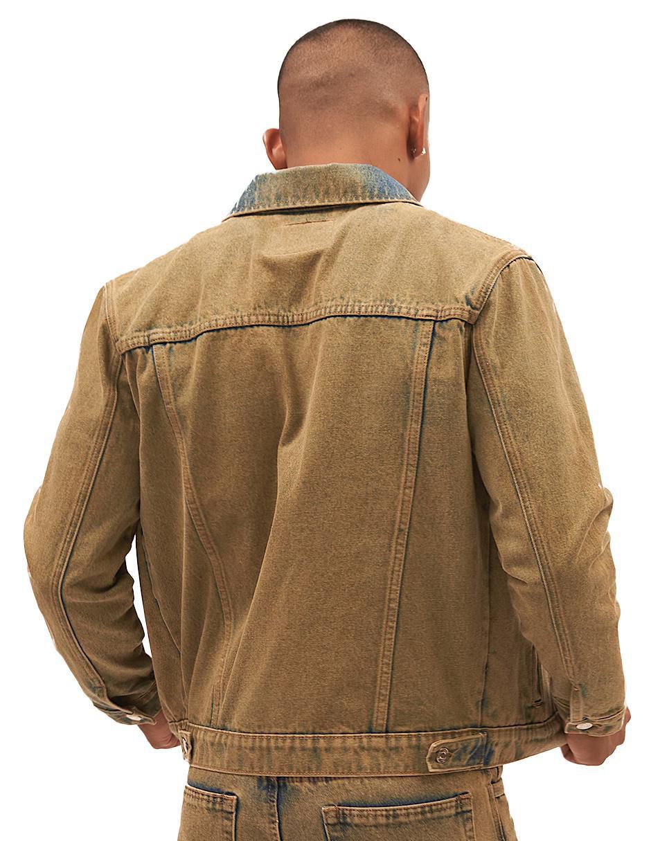 Chamarra cazadora de mezclilla con bolsillos para hombre 2