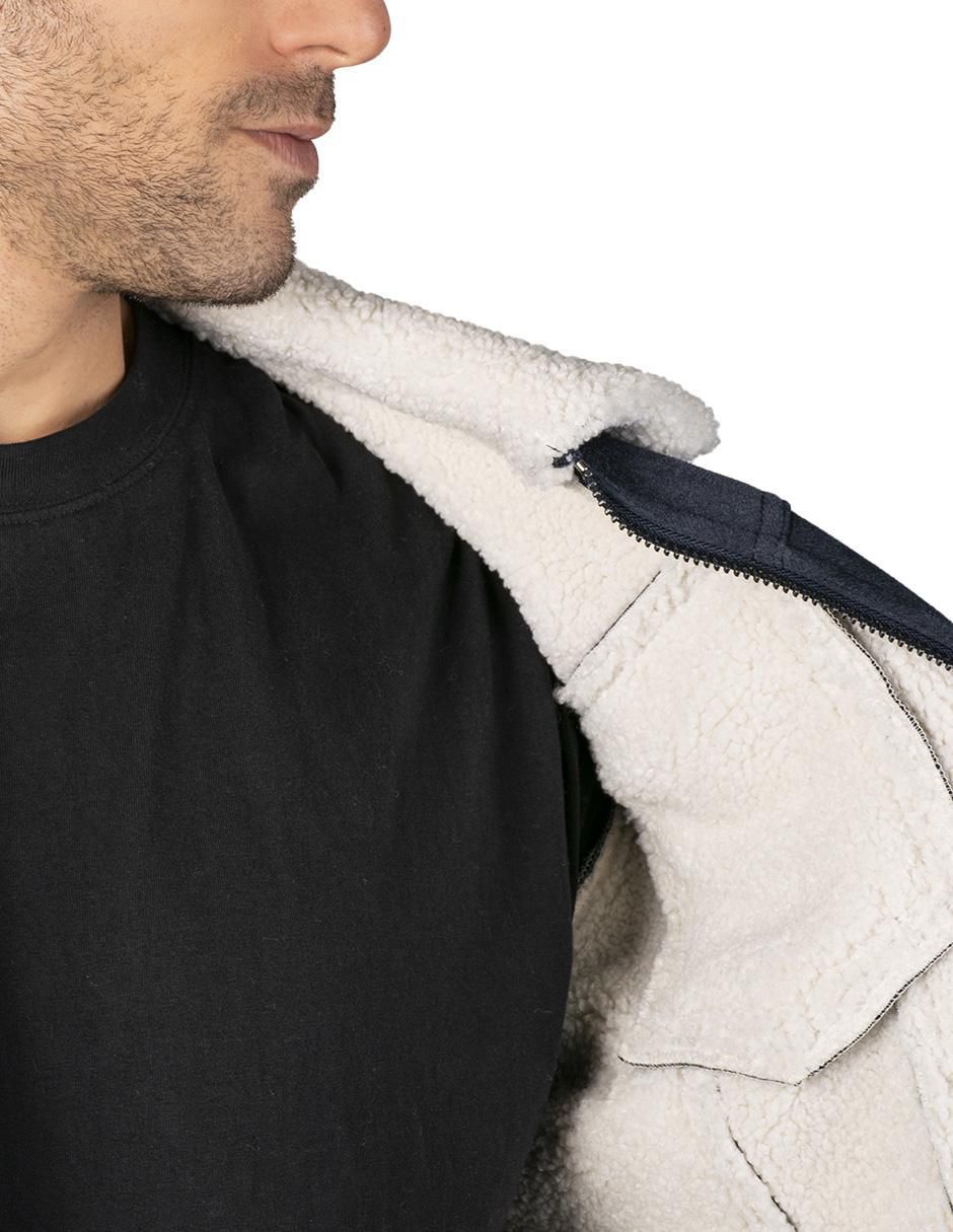Chamarra casual de gamuza con bolsillos para hombre 3
