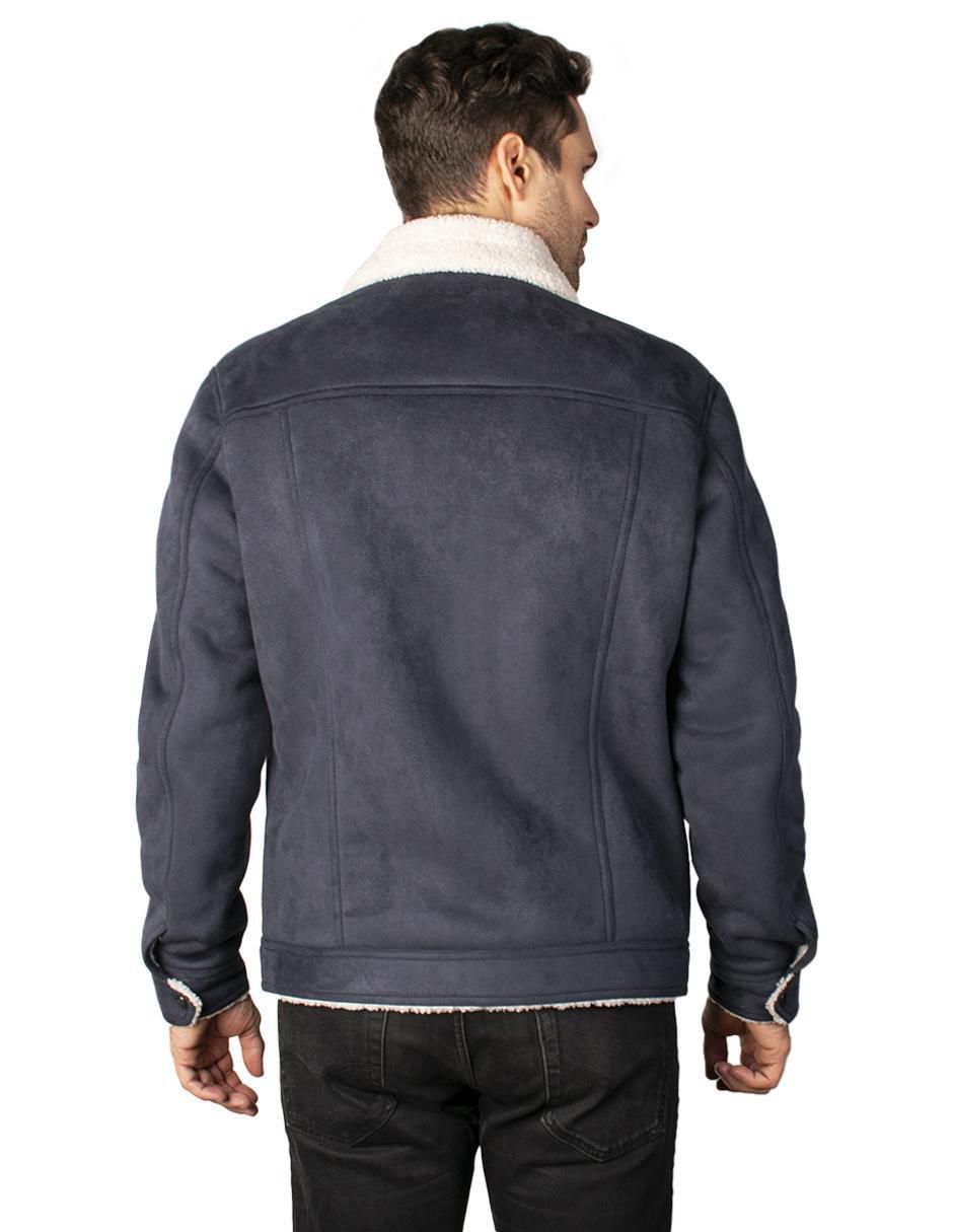 Chamarra casual de gamuza con bolsillos para hombre 5