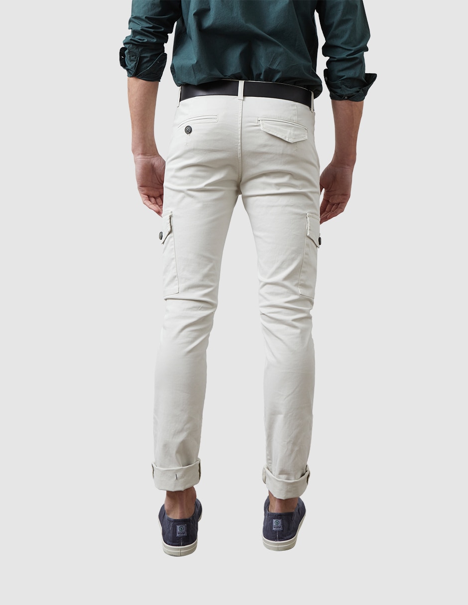Pantalón casual slim de algodón para hombre 3