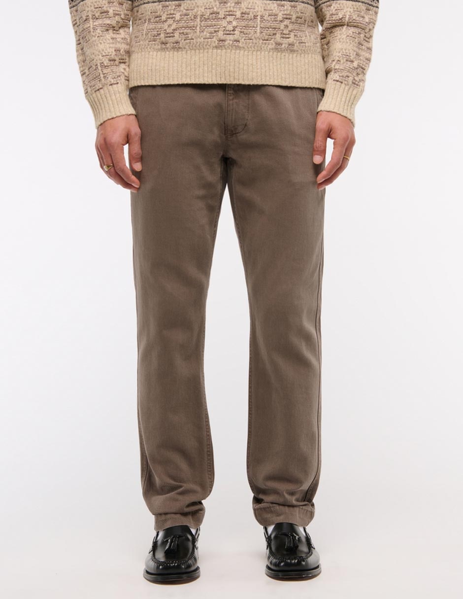 Pantalón straight Abercrombie Fitch de algodón para hombre