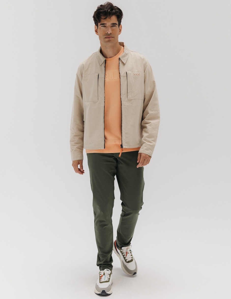 Chamarra casual con bolsillos para hombre 5
