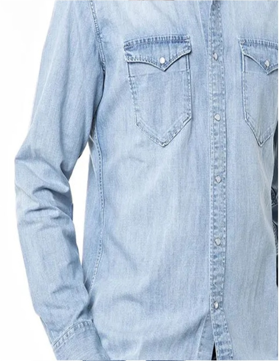 Camisa casual de algodón manga larga para hombre 4