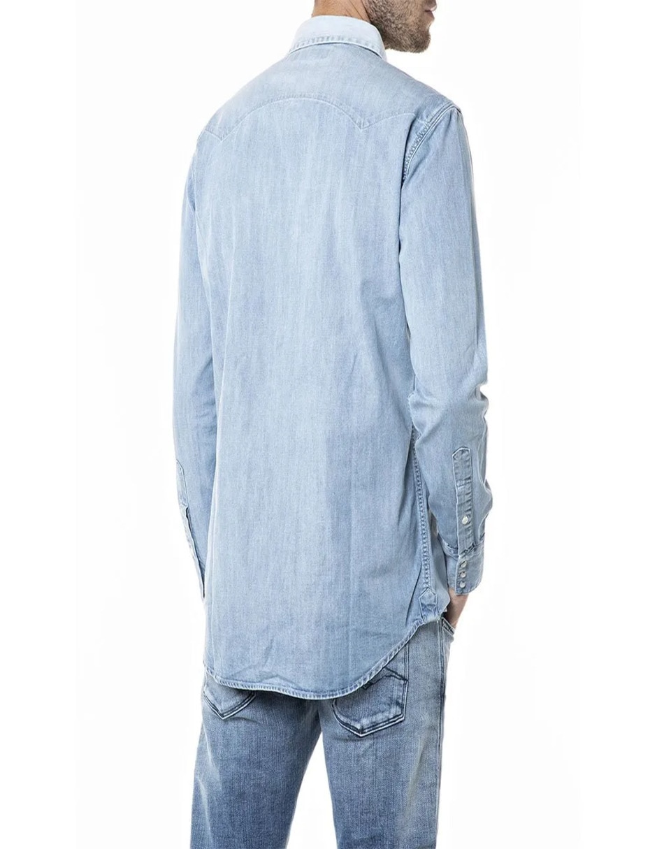 Camisa casual de algodón manga larga para hombre 2