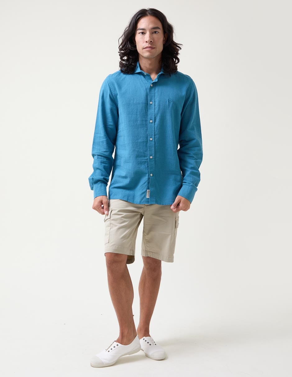 Camisa casual manga larga para hombre 3