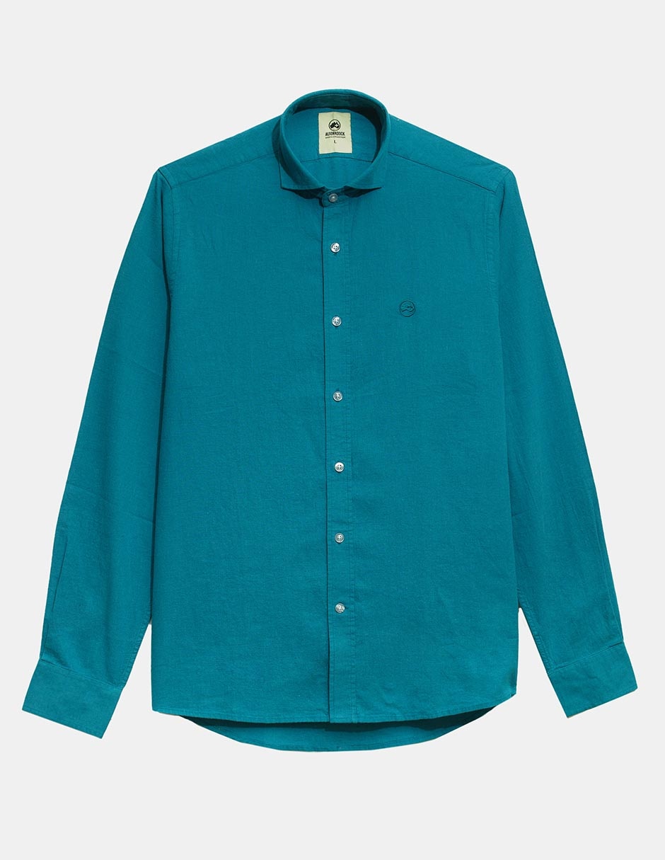 Camisa casual manga larga para hombre 5