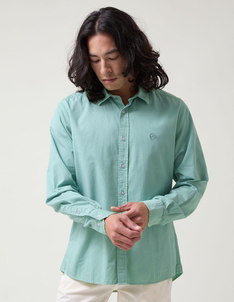 Camisa casual manga larga para hombre