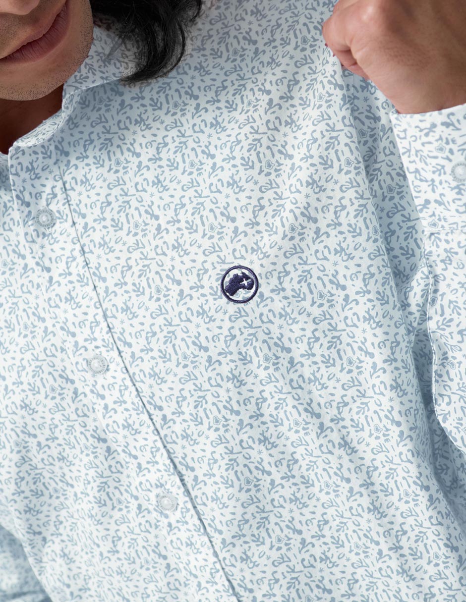Camisa casual manga larga para hombre 4