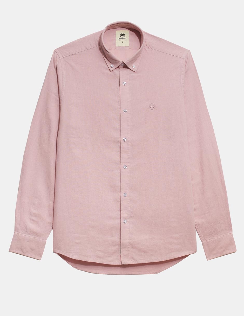 Camisa casual de algodón manga larga para hombre 5