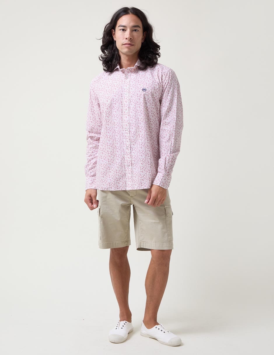 Camisa casual manga larga para hombre