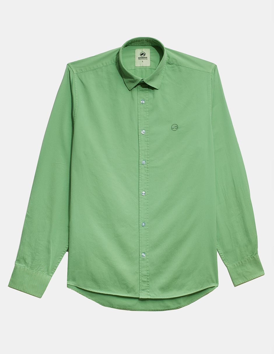 Camisa casual de algodón manga larga para hombre 5