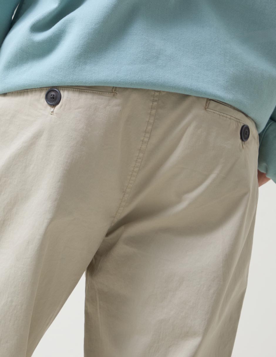 Pantalón relaxed recto de algodón para hombre 4