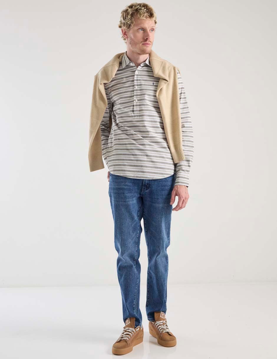 Camisa casual de algodón manga larga para hombre 3