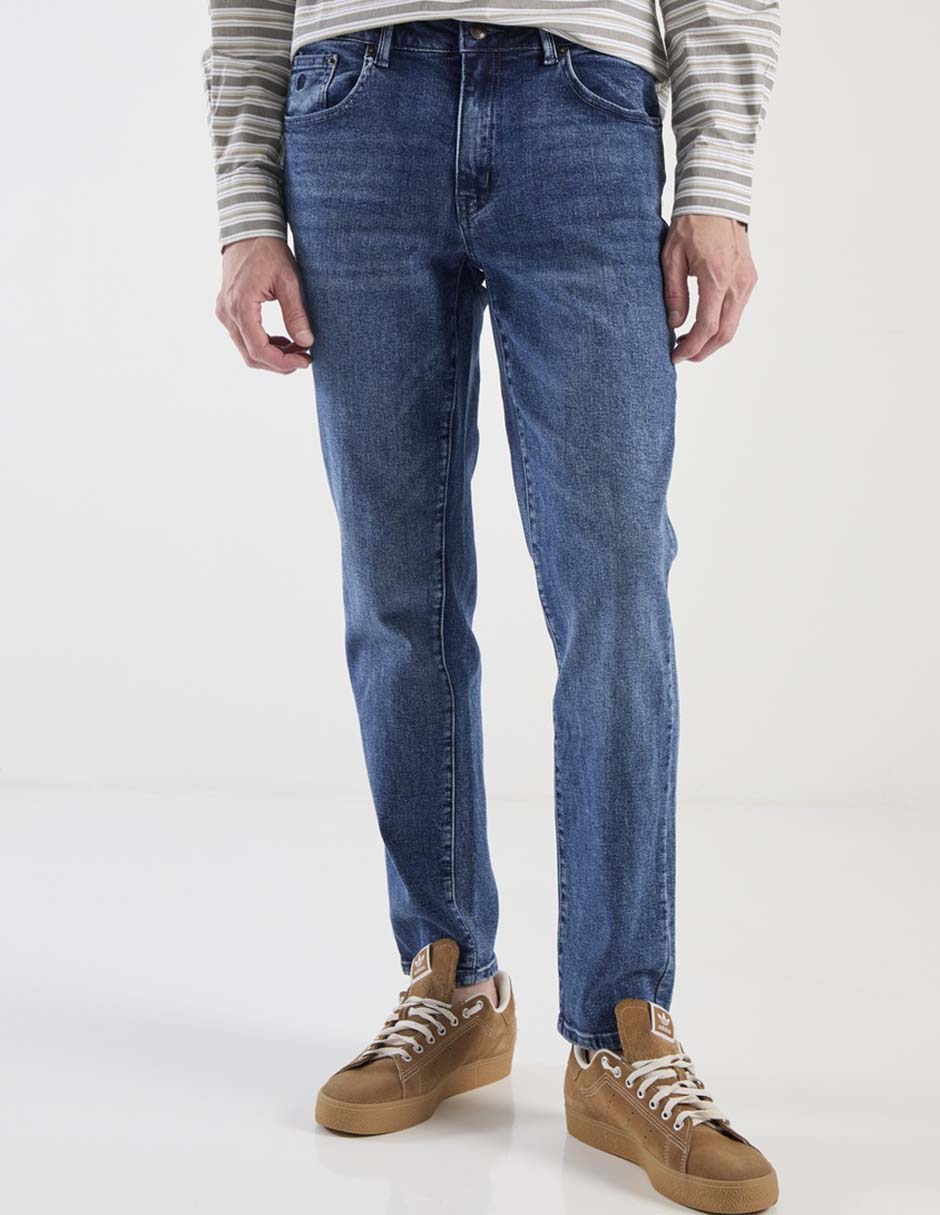 Jeans slim deslavado para hombre