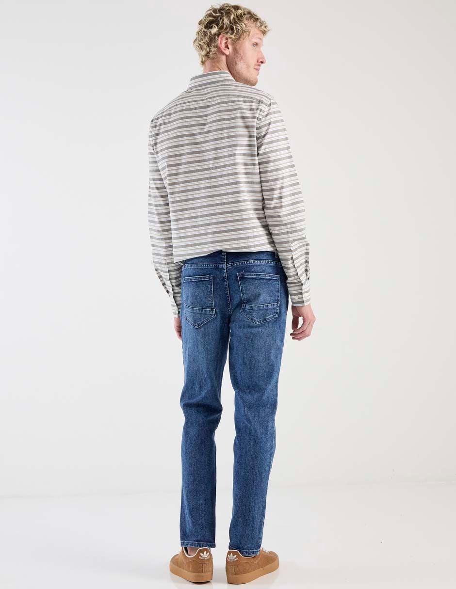 Jeans slim deslavado para hombre 2