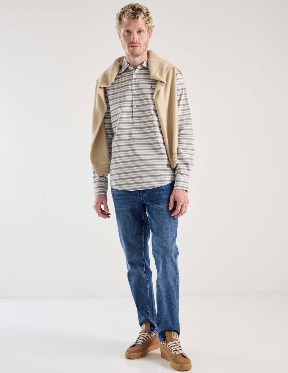 Jeans slim deslavado para hombre 3