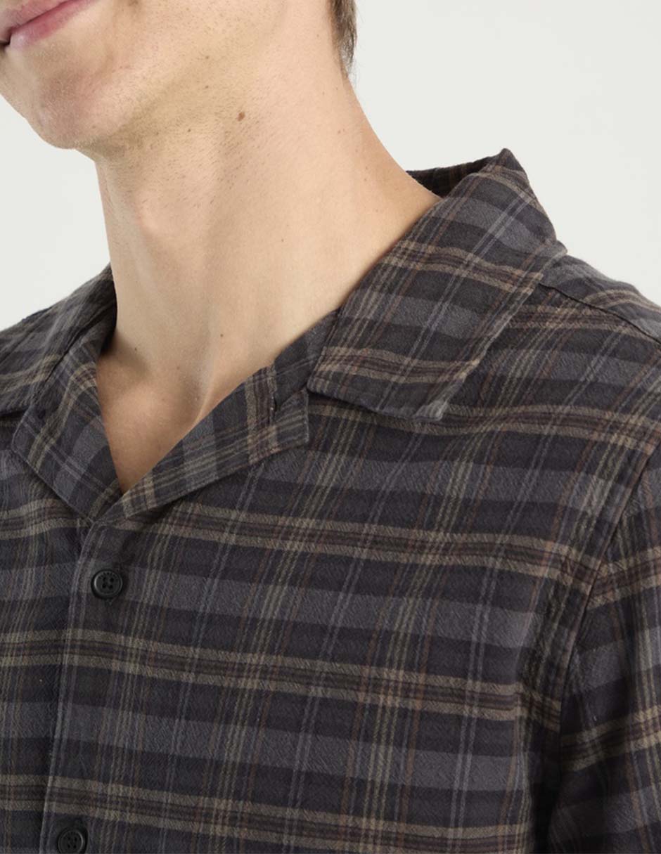 Sobrecamisa casual de algodón manga larga para hombre 3