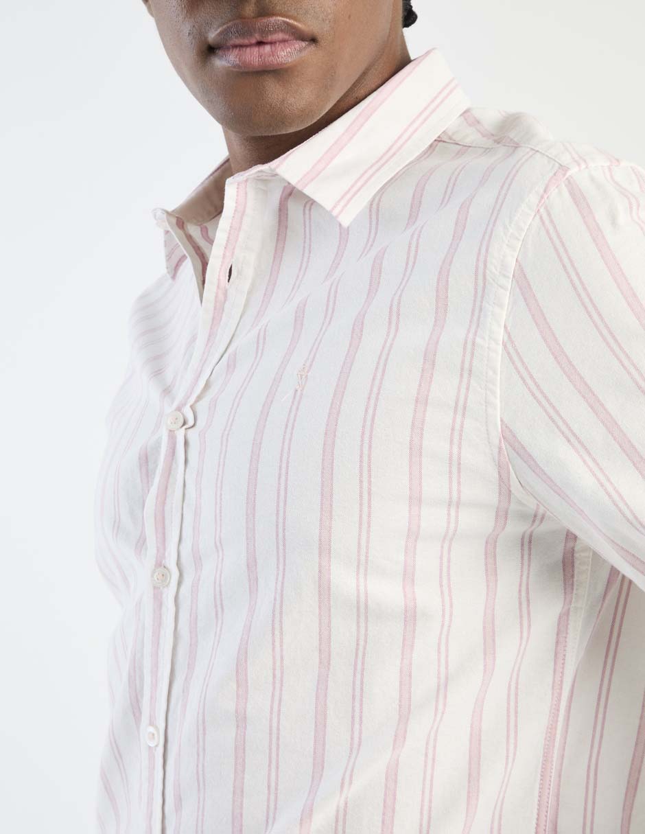 Camisa casual de algodón manga larga para hombre 4