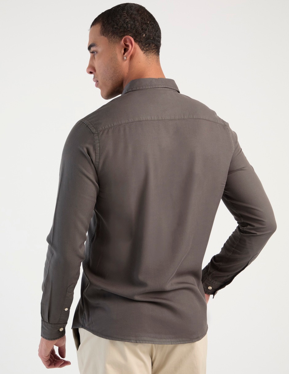Camisa casual manga larga para hombre 2
