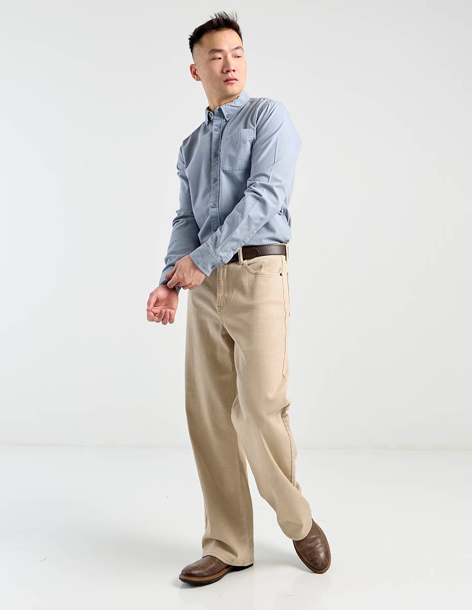 Camisa casual manga larga para hombre 3