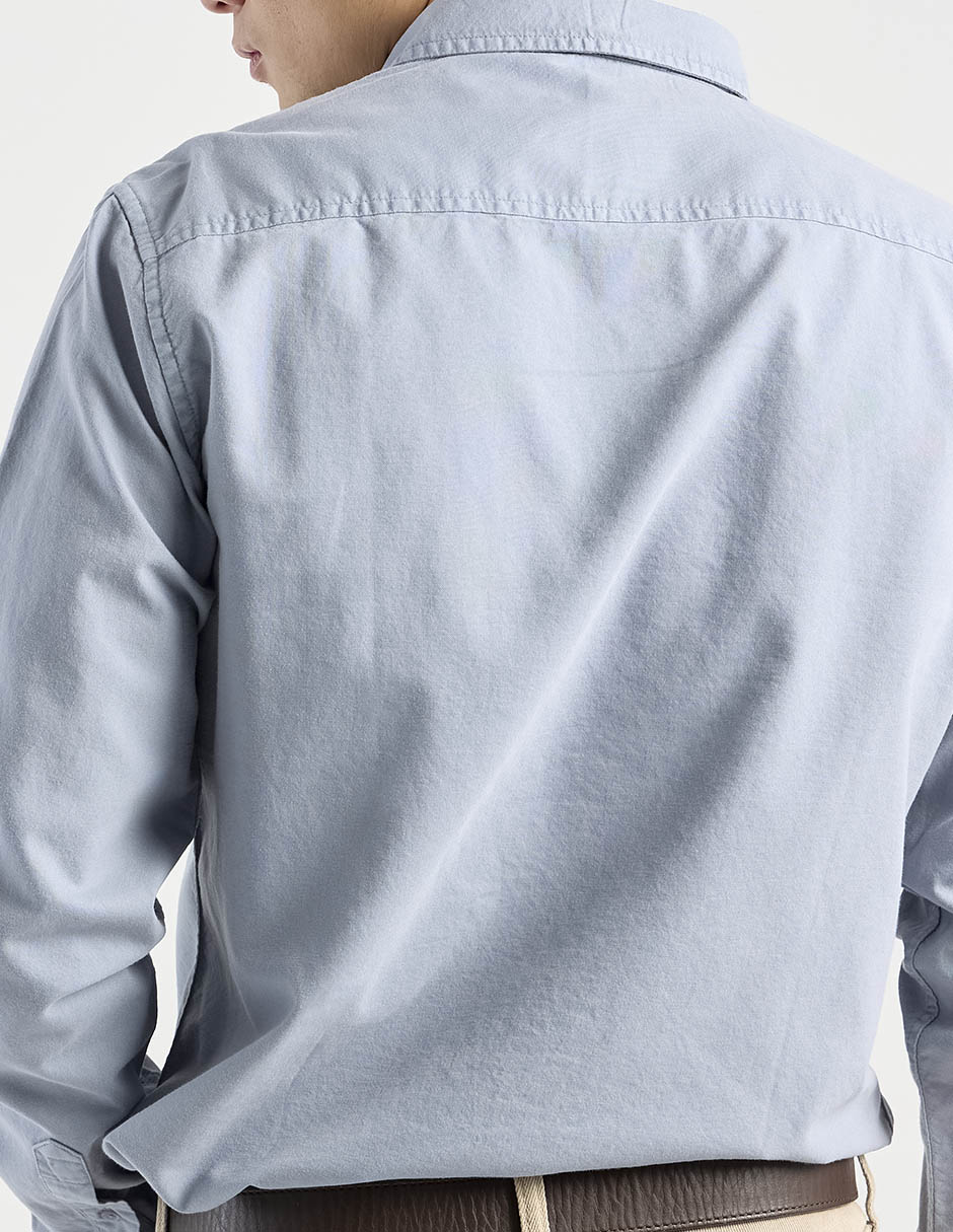 Camisa casual manga larga para hombre 5