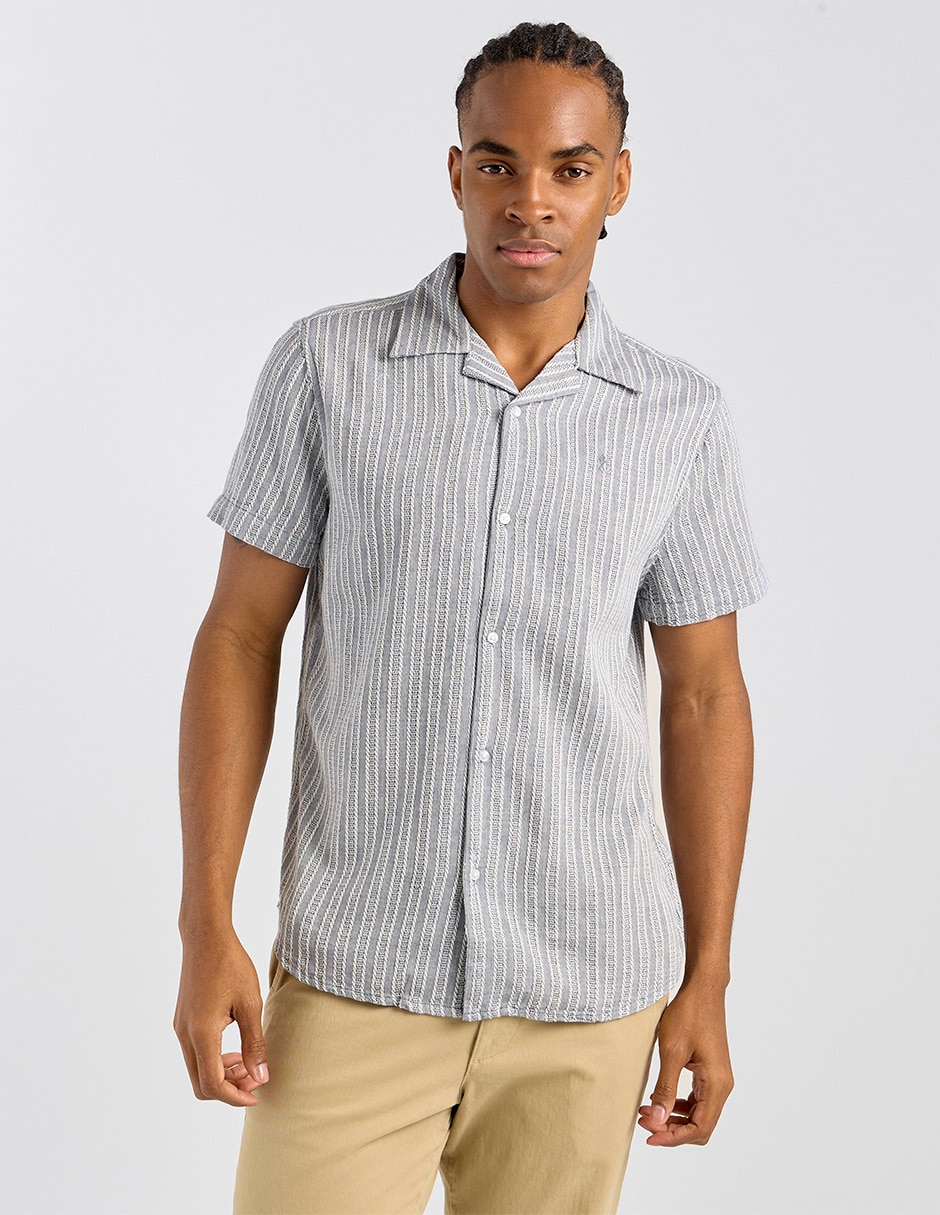 Camisa casual de algodón manga corta para hombre Camisa casual de algodón manga corta para hombre