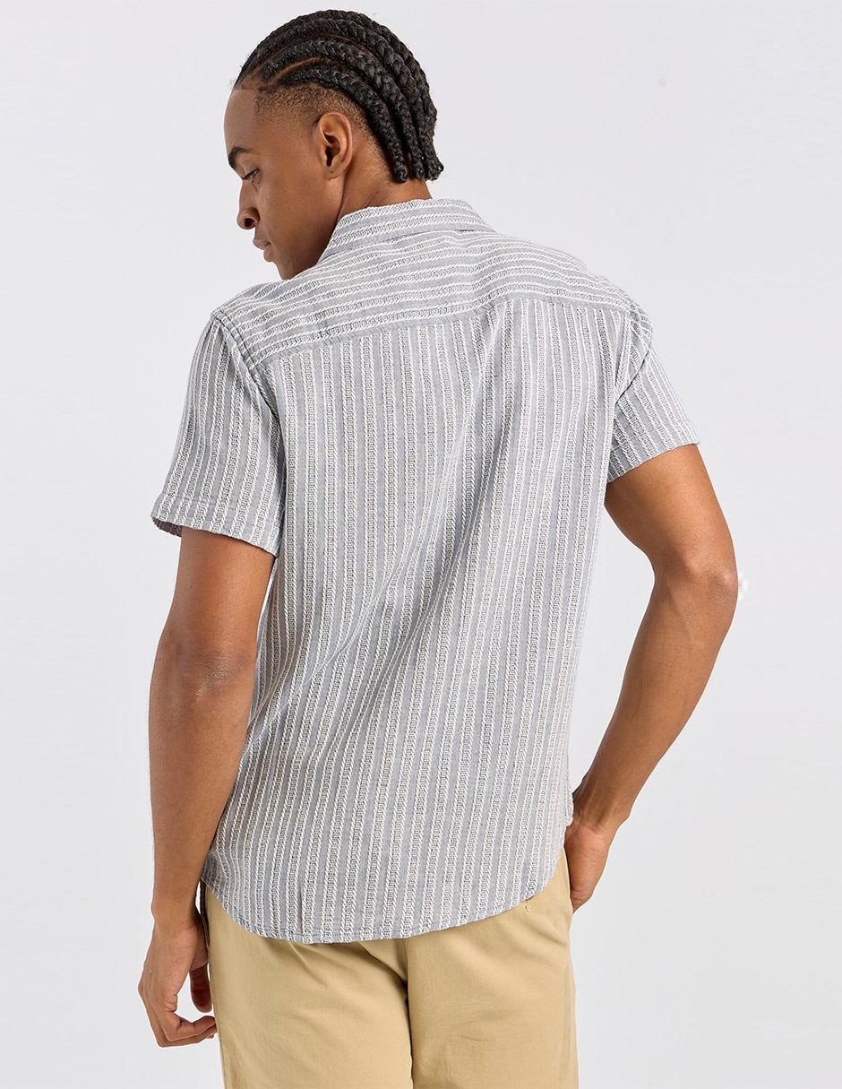 Camisa casual de algodón manga corta para hombre 2