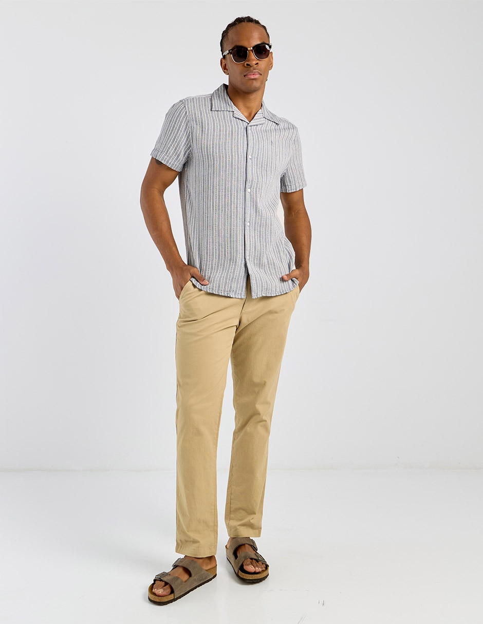 Camisa casual de algodón manga corta para hombre 3