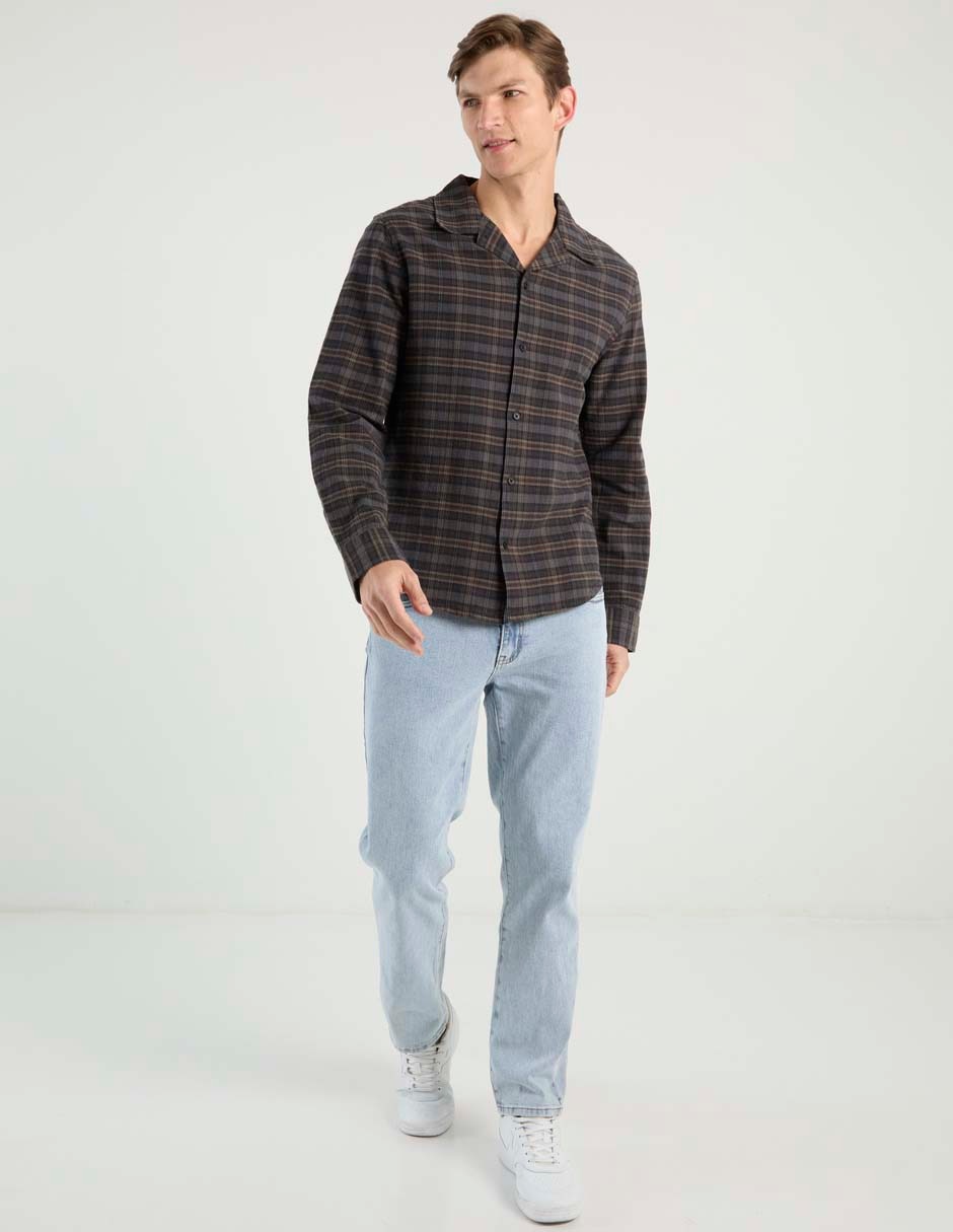 Jeans straight lavado claro para hombre 3